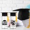 20Pcs Graduation Plastic Cups with Lids and Felt Cap Decor Clear Party Drinking Cups Congrats Grad Reusable Tumblers for Graduation Party Supplies
